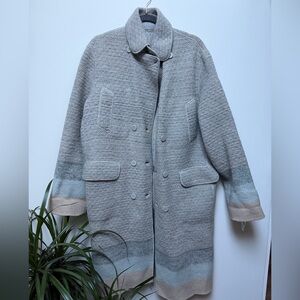 Missoni Italy Wool Mohair Coat Size 46 US 12 Gray Gradient Long